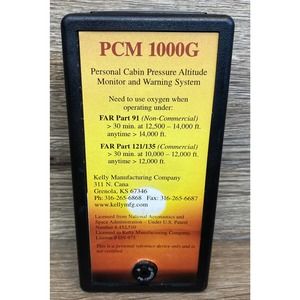PCM 1000G Cabin Pressure Altitude Monitor & Warning System mountain climbing EUC